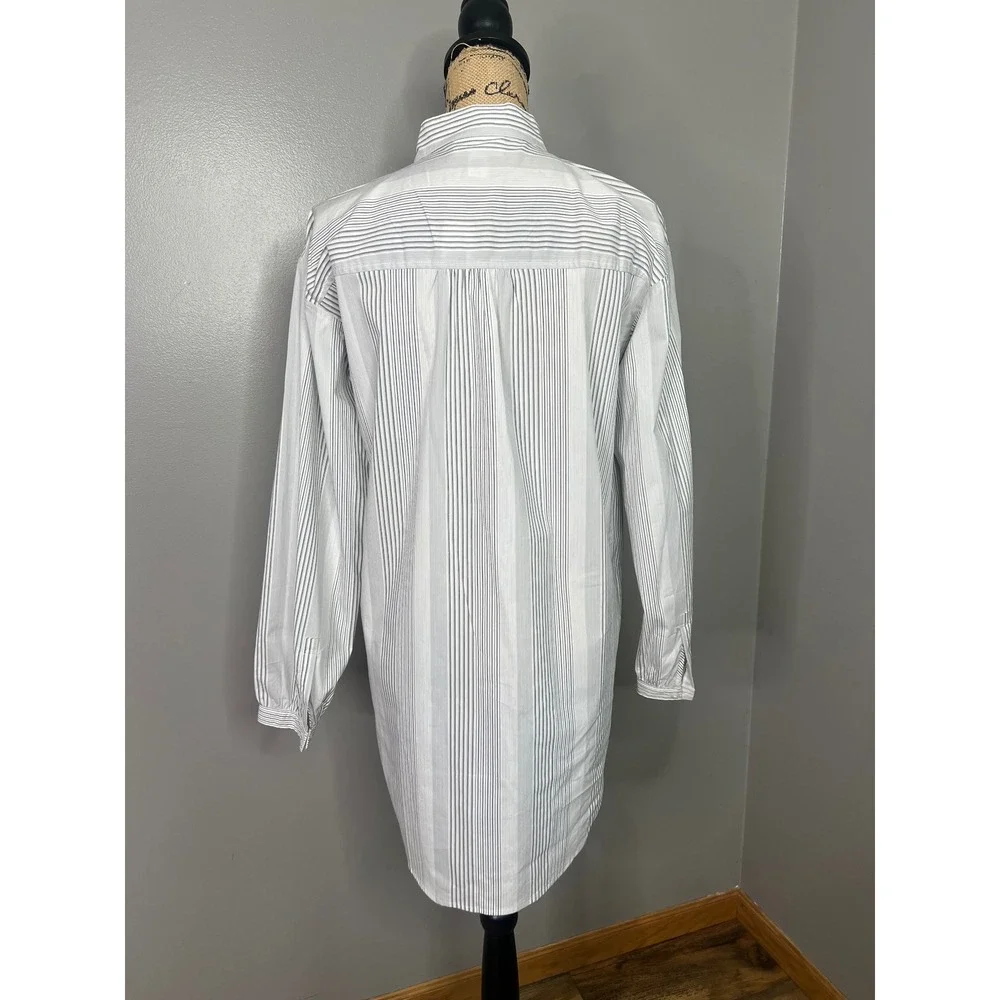 Ann Taylor Loft striped shirt dress long sleeve size 6 spring casual‎ coastal